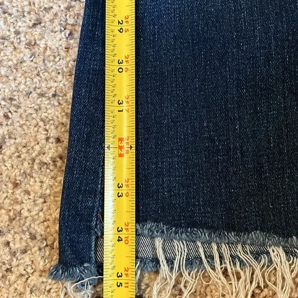 Mother The Insider Crop Step Fray Jeans in Sake To Me Stretch, Sz: 29